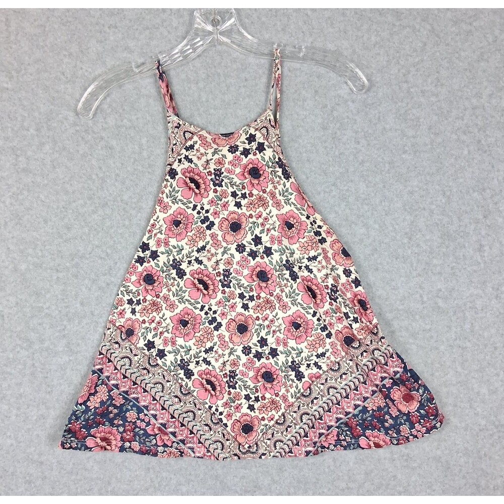 Billabong Womens Halter Top Small Floral Handkerchief Boho Hippie Festival Beach